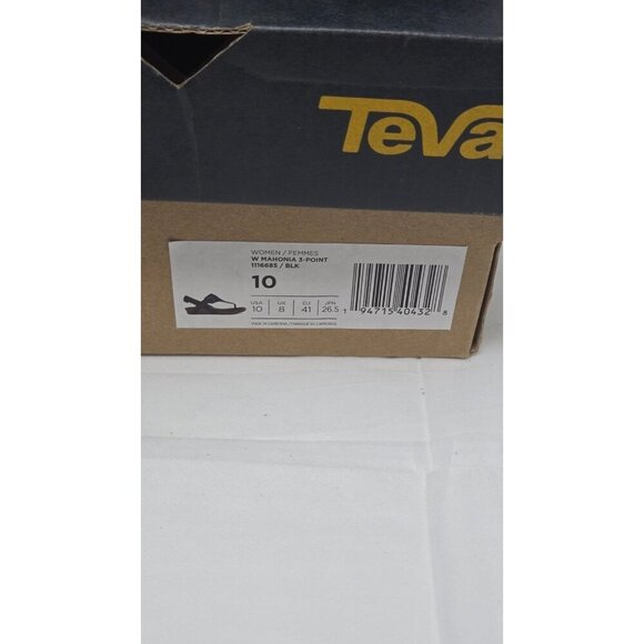 Teva Mahonia 3 Point Wedge black Sandal Women's size 10 - Picture 6 of 9
